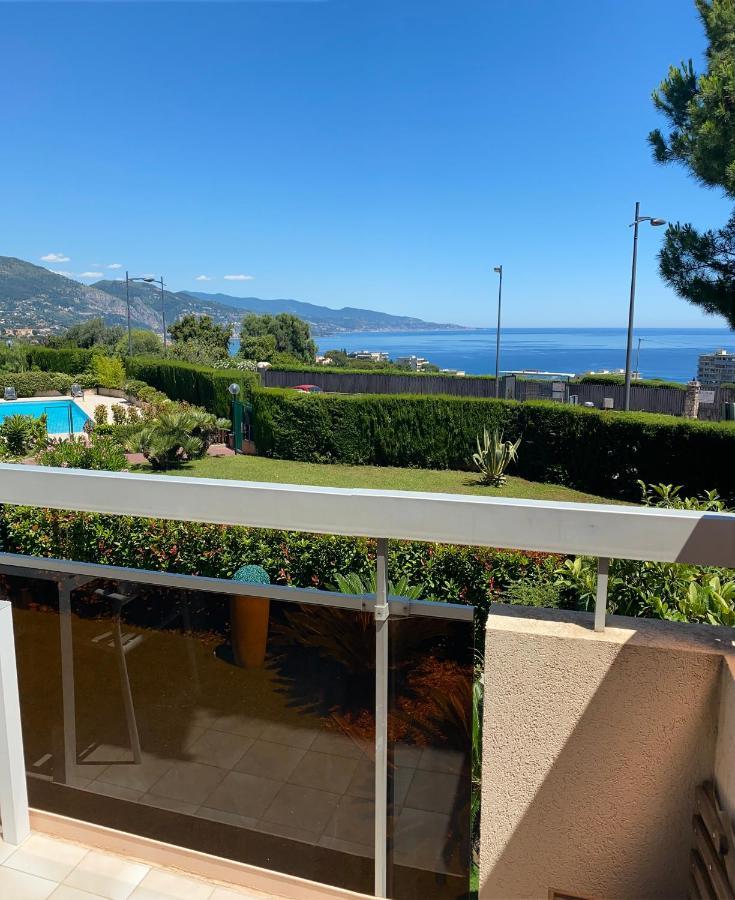 Superbe 2P Vue Mer, Ensoleille, Piscine Roquebrune-Cap-Martin Ngoại thất bức ảnh