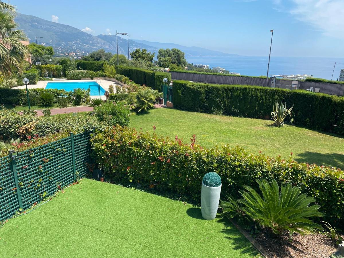 Superbe 2P Vue Mer, Ensoleille, Piscine Roquebrune-Cap-Martin Ngoại thất bức ảnh